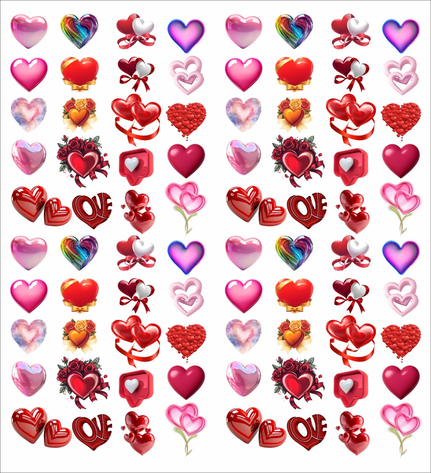 01 - UV DTF Heart Shape Small